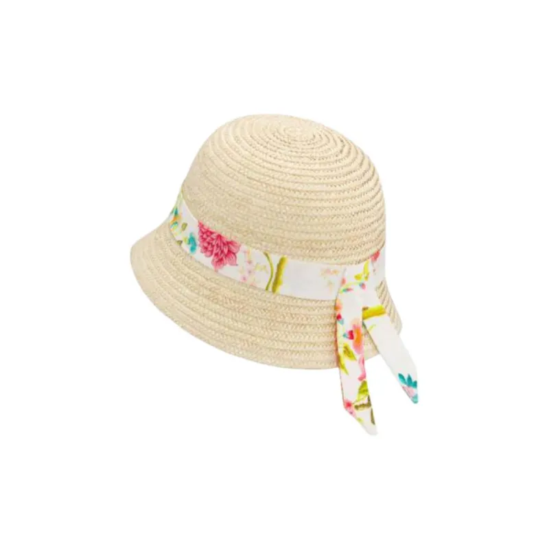 DIOR Straw Bucket Hats Kids' Ivory-2
