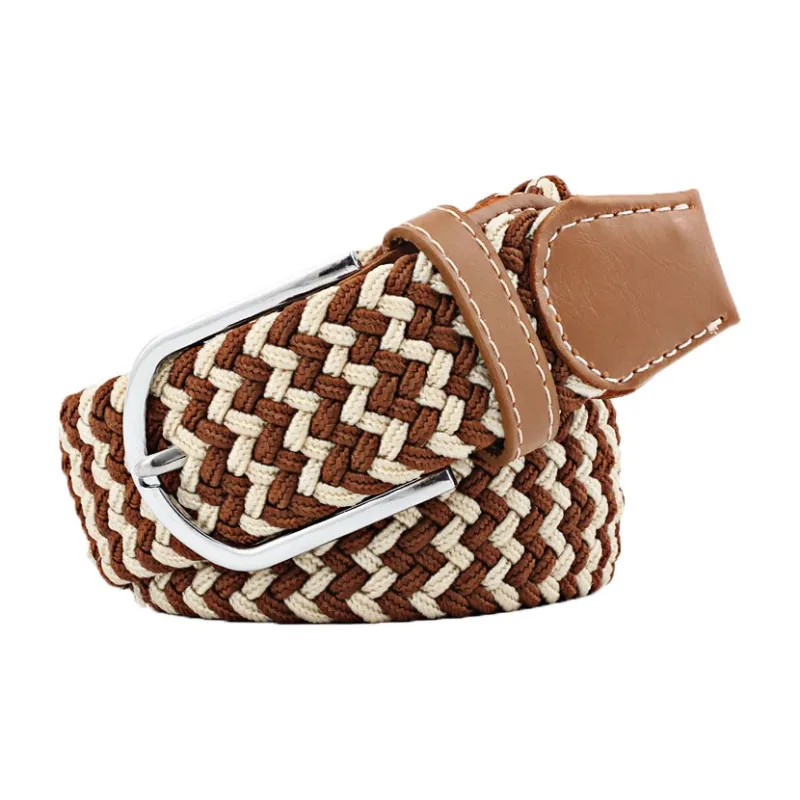 Mulinsen Canvas Elastic Casual Stretch Pin Buckle Woven Belt Unisex-13