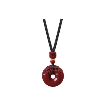 Kai Zhen Reconstructed Cinnabar Necklaces Unisex