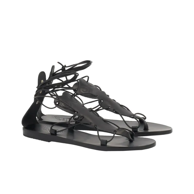 ANCIENT GREEK SANDALS Circe Roman Sandals Women's Black-2