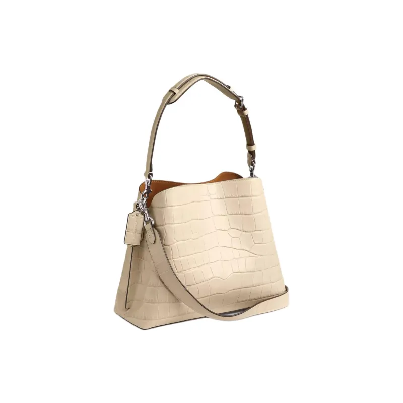 COACH Willow Leather One Shoulder Handbag Tubas Women's Ivory-1