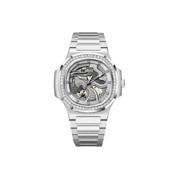 AOUKE Automatic Mechanical Movement Steel Strap Watch Men's Watches Gray Dial