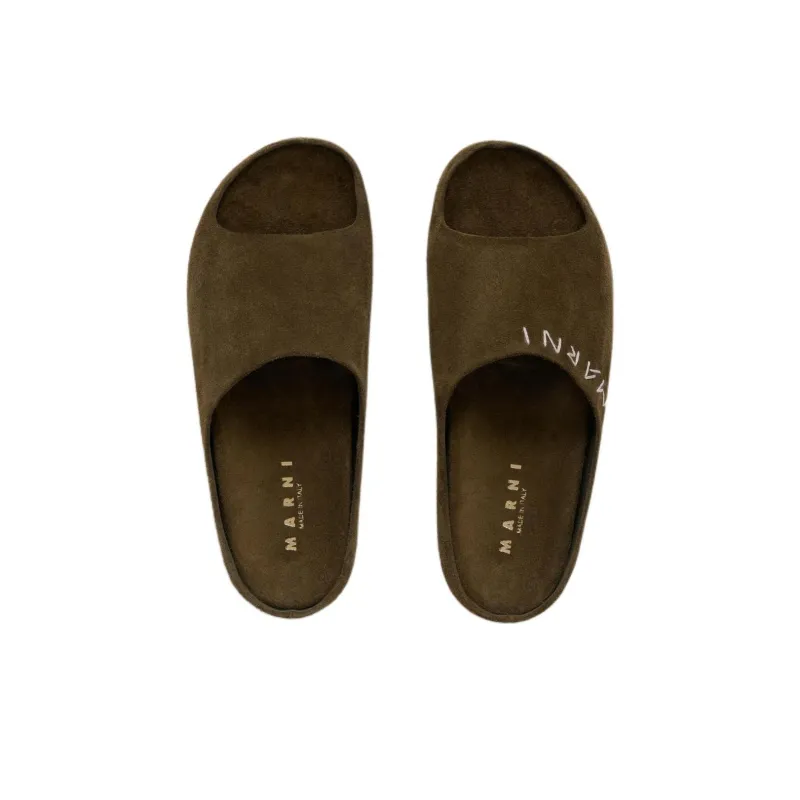 MARNI Slide Slippers Men's Green-4