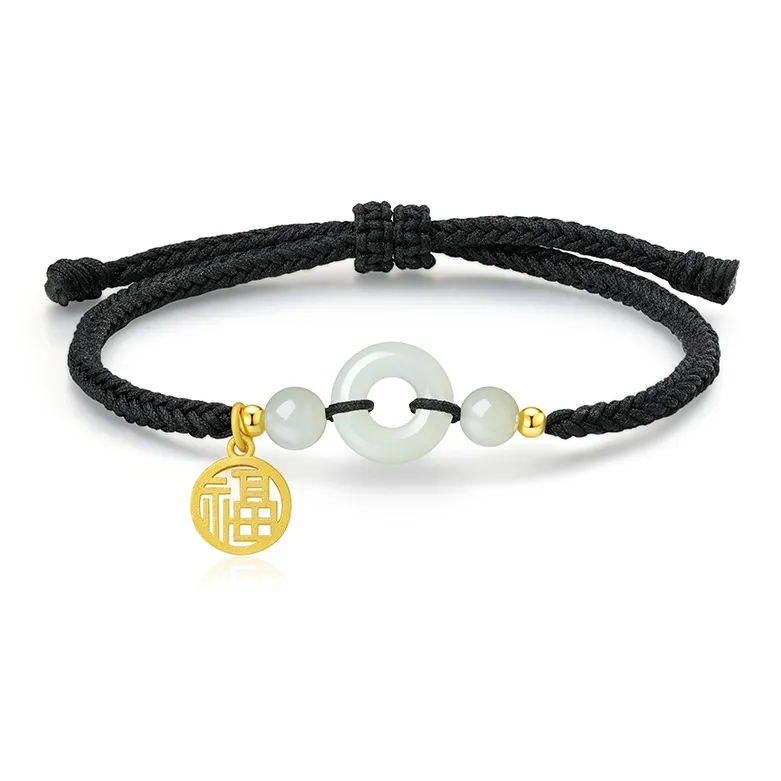 ZSY Hetian Jade Bracelets Pale Greenish White Jade Unisex-0