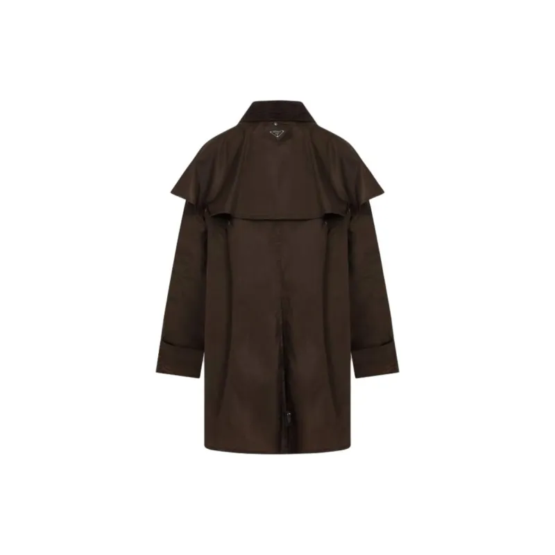 PRADA Corduroy Collar Long Sleeved Storm Jacket-1