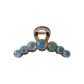 Shimmer Blue Round Bead Medium Size Claw Clip