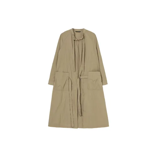 Yohji Yamamoto Trench Coats Unisex Light Brown