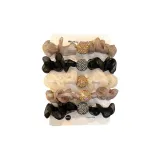 Gauze Beaded Hair Ties[Mixed Color 5 Pack]