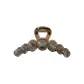 Gray Shimmer Round Bead Claw Clip