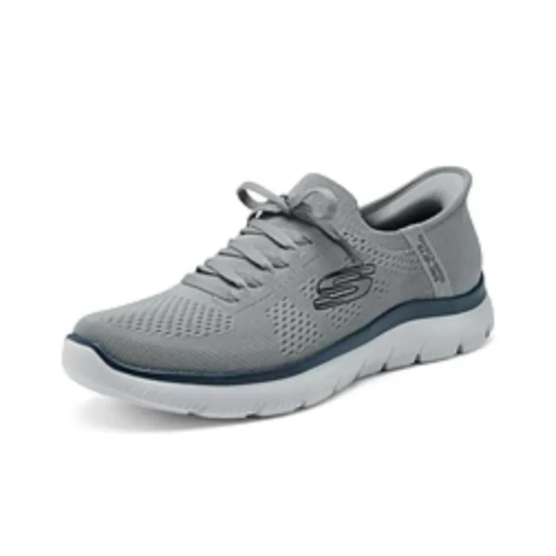 Skechers Sport Anti-Slip Wear-Resistant Low-Top Casual Running Shoes Men's Gray-2