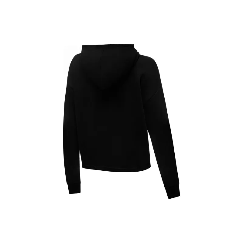PUMA Essentials Logo Cropped Hoodie Sweatshirt Women's Black-1