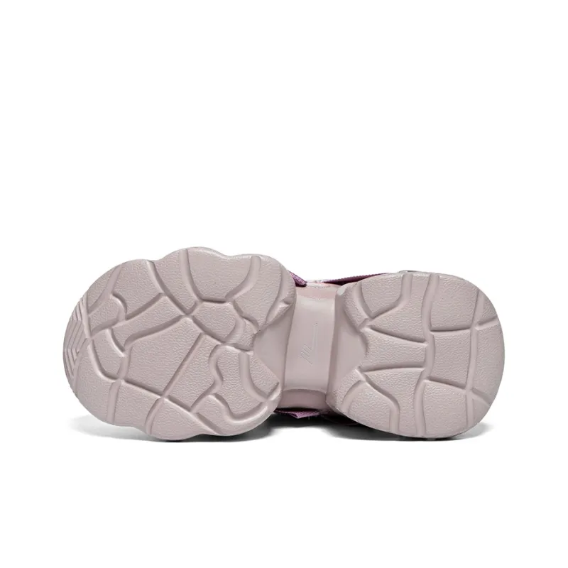 Warrior Abrasion Resistant, Breathable, Lightweight, Height Increasing Low Top Chunky Sneakers Women's Purple Silver-4