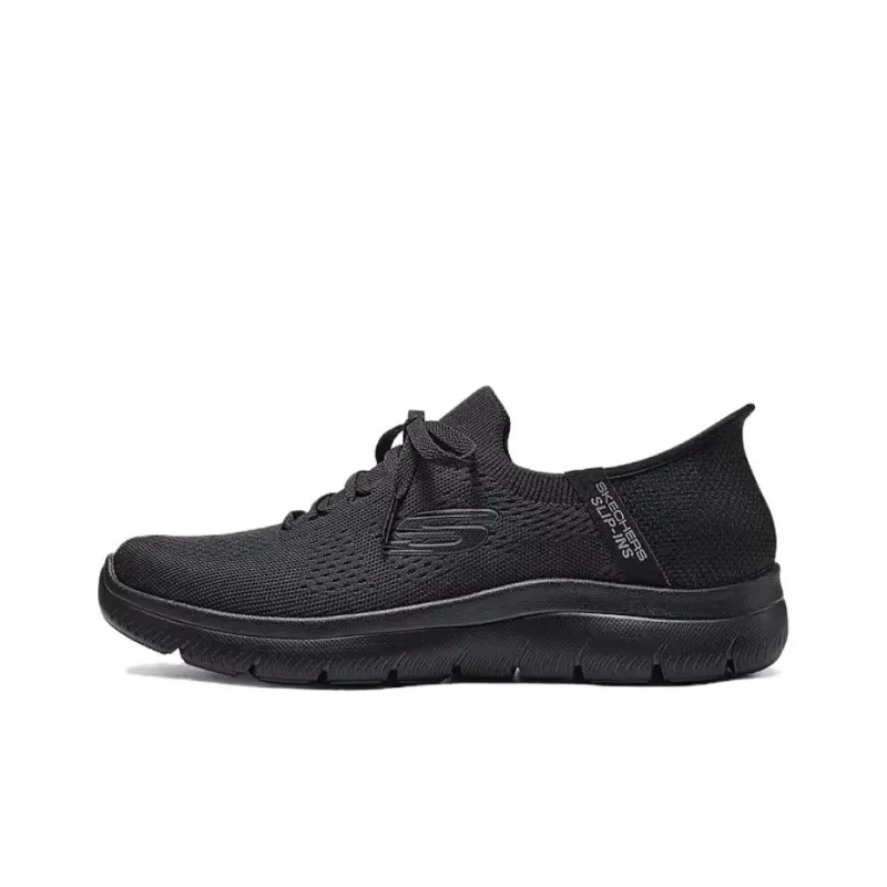 Skechers Sport Anti Slip Wear Resistant Low Top Casual Running Shoes Men's Black-0