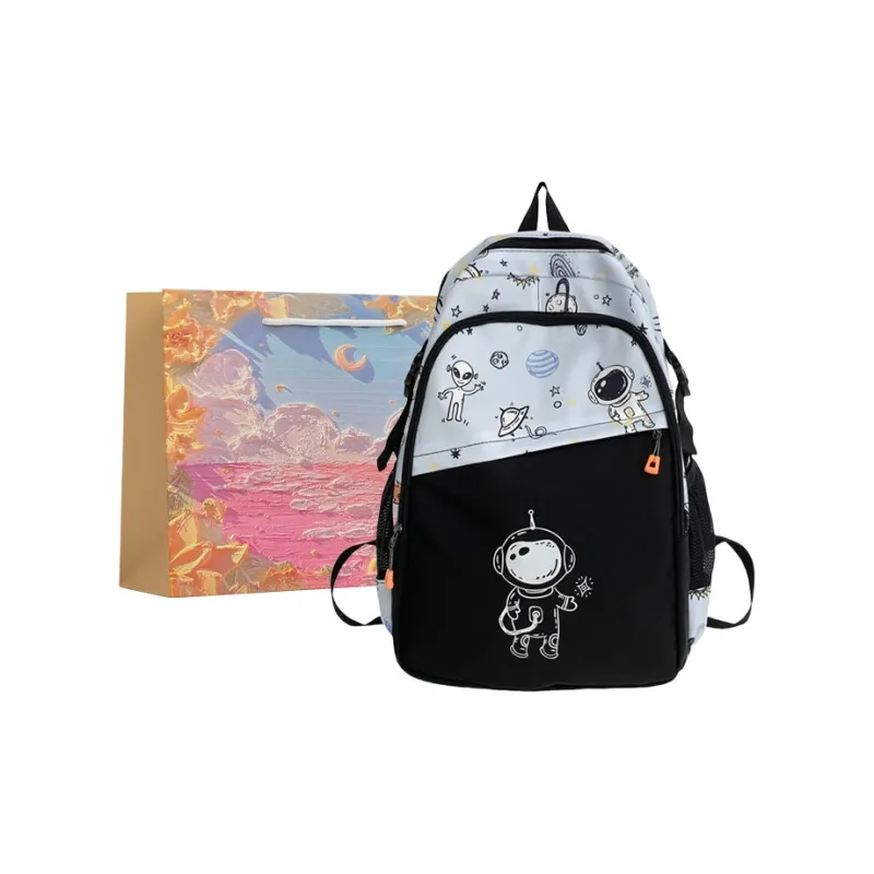 BRINCH Nylon Fabric Backpack Unisex-3