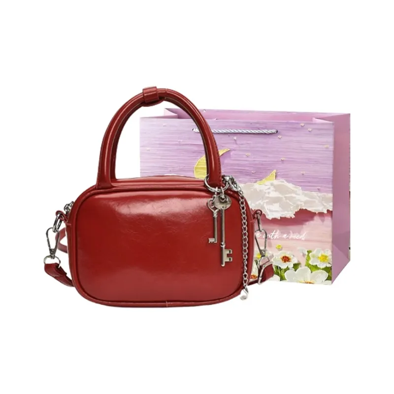 Bansusu PU Handbag, Shoulder Bag, Crossbody Bag Regular Women's Pearl White/Silver/Black/Red-14