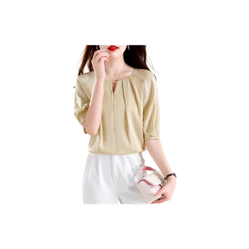 Yi Mengyuan Silk Chiffon Shirt Women's-5