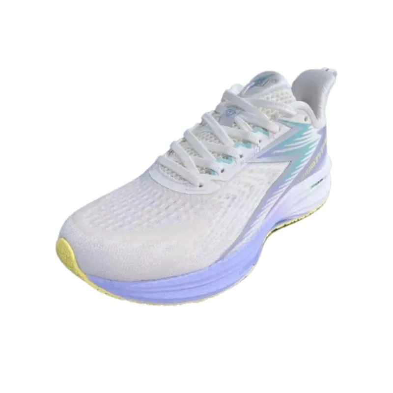 361° Non slip Lightweight Low Top Casual Running Shoes Women's White Gray Purple-1