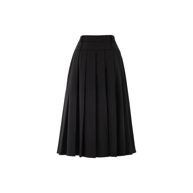 SOON FLOWER Casual Long Skirts Women's Black-1