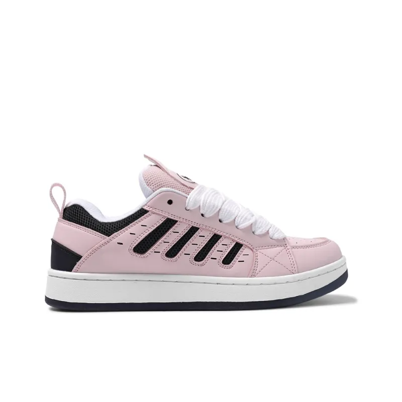 BXGY Blissful Joy Puffy Shoes Durable Lightweight And Breathable Low Top Skateboard Shoes Women's Pink Black-1