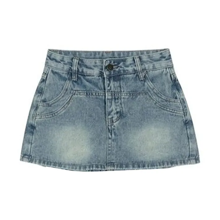 Shuhao Bai Denim Shorts Women's Blue-4