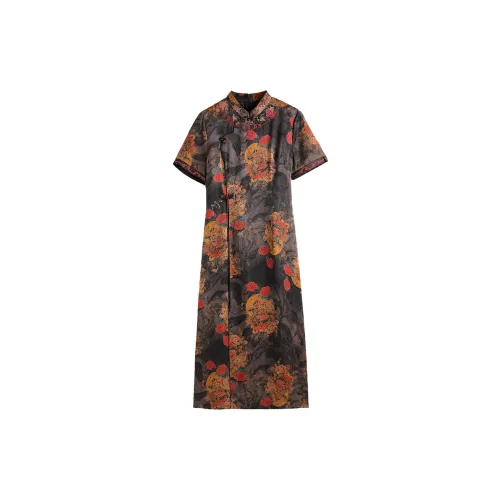 Hang Yi Court Short-Sleeved Dresses Women's Image Color