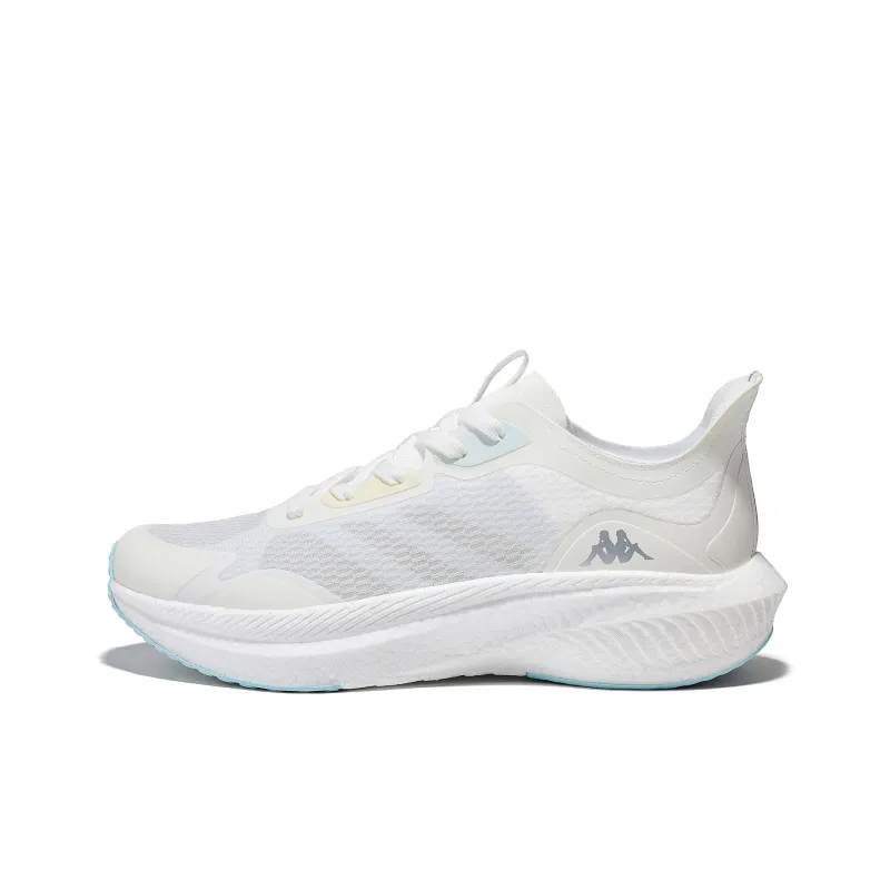 Kappa Anti-Slip Wear-Resistant Breathable Lightweight Low-Top Running Shoes Unisex Classic White-0