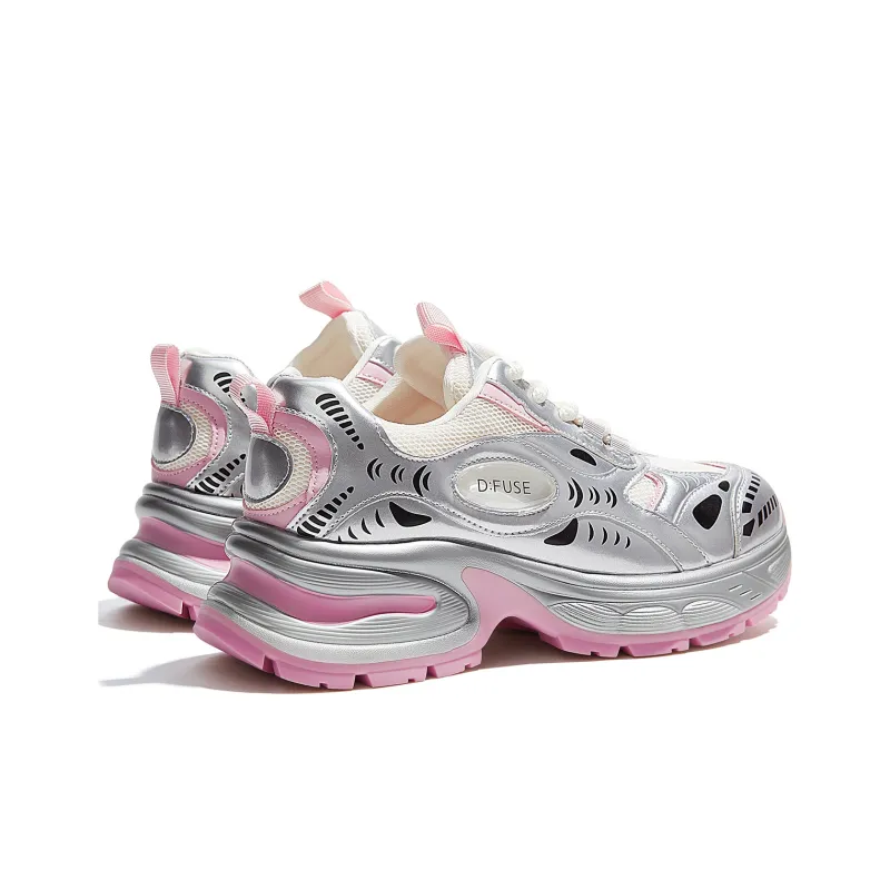 D:FUSE SCANDINAVIA Cushioning Anti-Slip And Wear-Resistant Low-Top Chunky Sneakers Women's-4