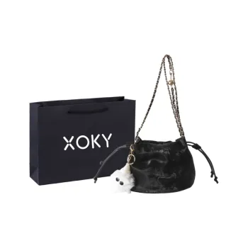 XOKY PU One Shoulder Bucket Crossbody Bag Regular Women's Black/White/Pink/Khaki