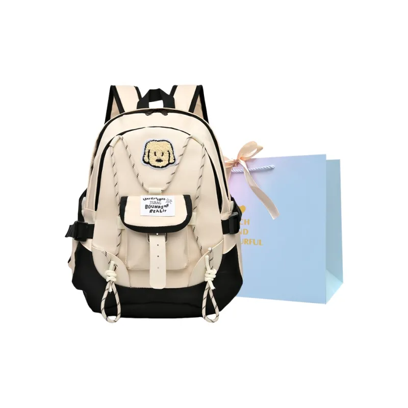 SUPERCUTE Nylon Fabric Backpack Women's Pink/White/Green/Blue-4