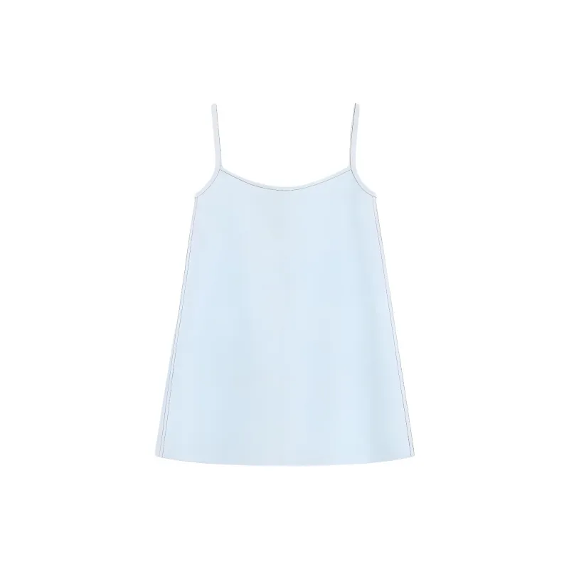 WE11DONE SS24 Slip Dress Women's Light Blue-1