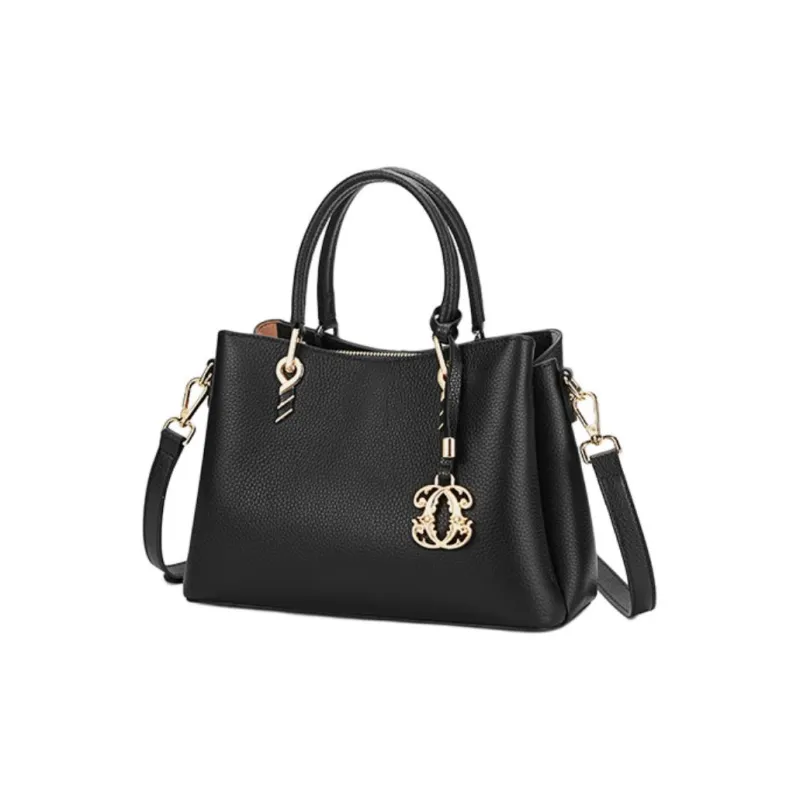 ST&SAT Top Grain Cow Leather One Shoulder Handbag Large Size Women's Ecru/Black-7