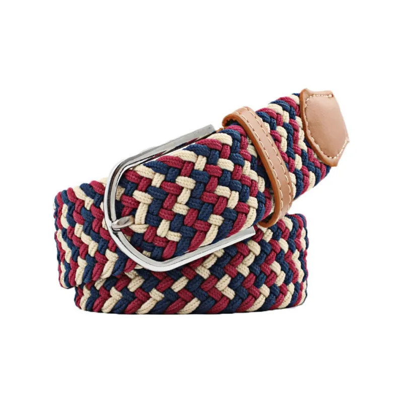 Mulinsen Canvas Elastic Casual Stretch Pin Buckle Woven Belt Unisex-6