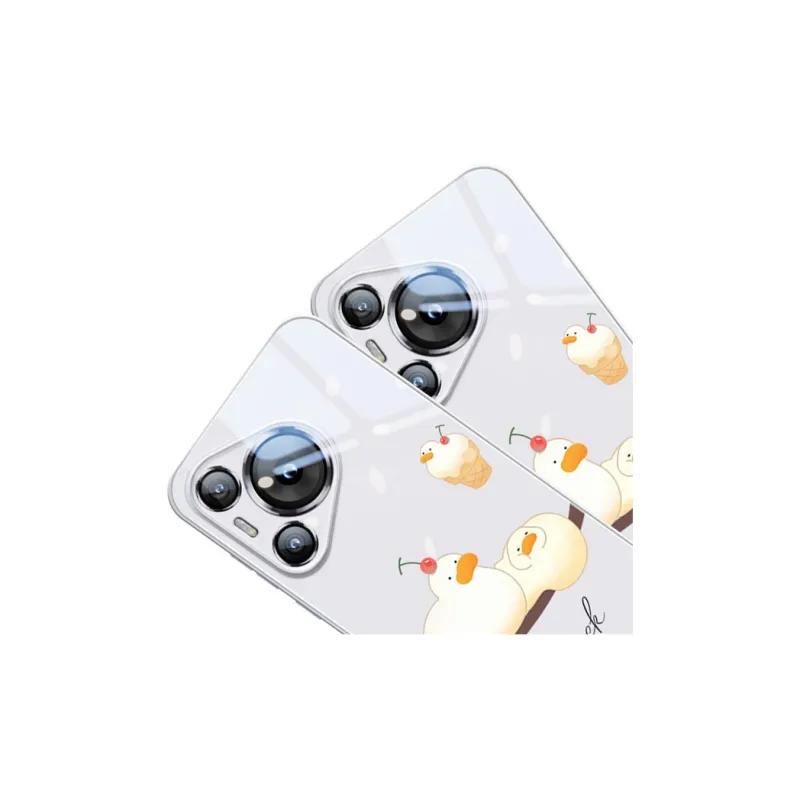 Sen Dog Glass Material Cute Creative High End Phone Cases Compatible With HUAWEI Pura70/70Pro/70Pro+/70ULTRA-5