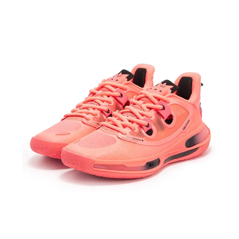 361° Super Nova 2.0 PRO Basketball Shoes Men Low Top Fluorescent Begonia Pink/Obsidian Black-2