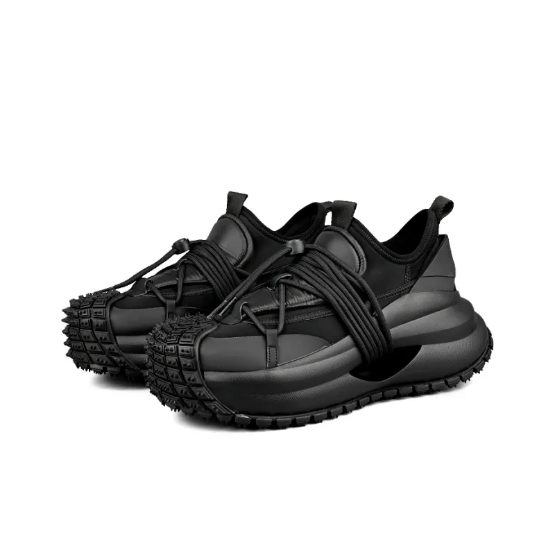 LOHAN·SIR Cushioned Wear-Resistant Height Increasing Low-Top Chunky Sneakers Men's-1