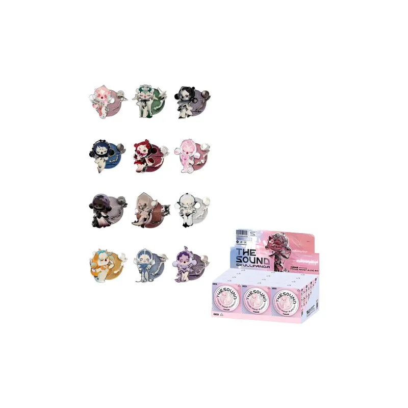 POP MART Skullpanda Sound Collection Refrigerator Magnets Blind Box Products Single Mystery Box/Full Box 12 Pcs-0