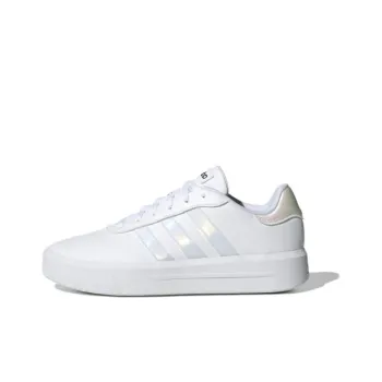 Adidas Court PLATFORM Anti Slip Wear Resistant Low Top Skateboard Shoes Women's White