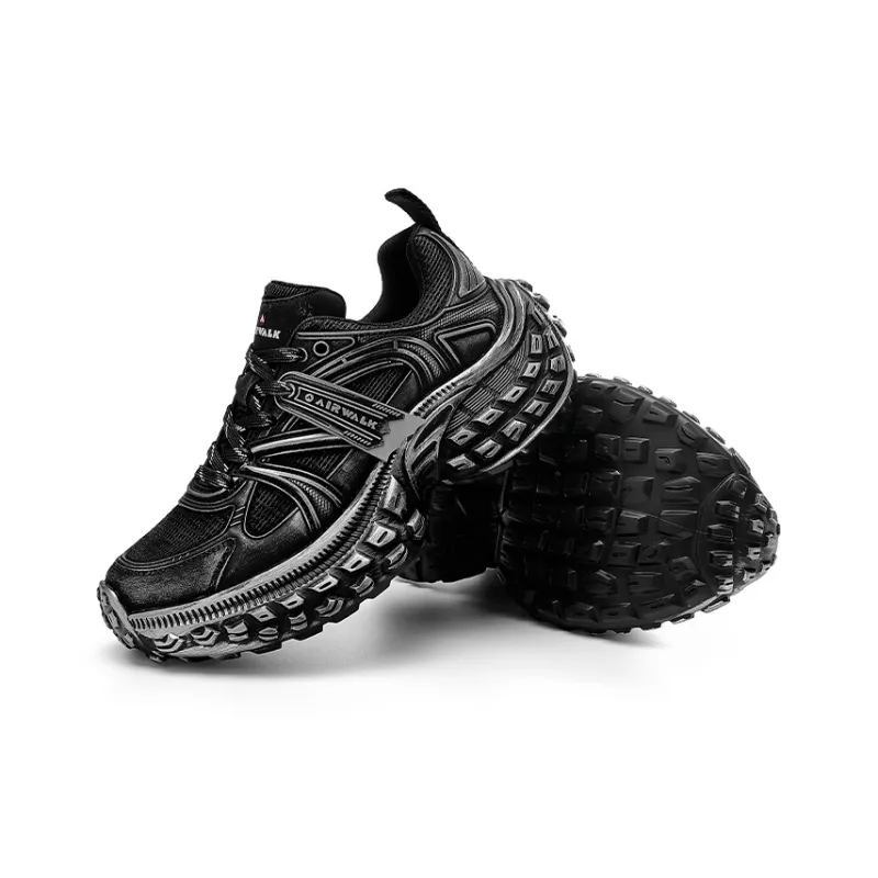 Airwalk Chunky Sneakers Men Low Top Ecru/Black-3