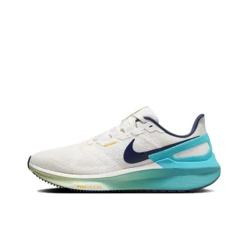 Nike Zoom Structure 25 Slip Resistant Breathable Low Top Casual Running Shoes Men's White Cyan