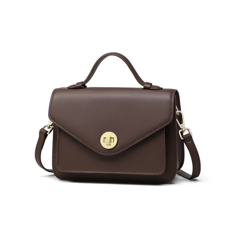 MILLIE'S Cow Leather Synthetic Leather Crossbody Handbags Regular Women's Vintage Brown-5