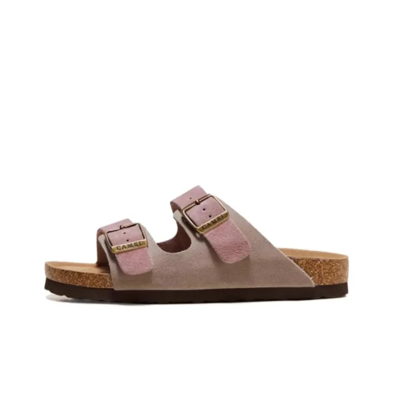 CAMEL Slip Resistant Abrasion Resistant Slide Slippers Women's Sand Pink-0