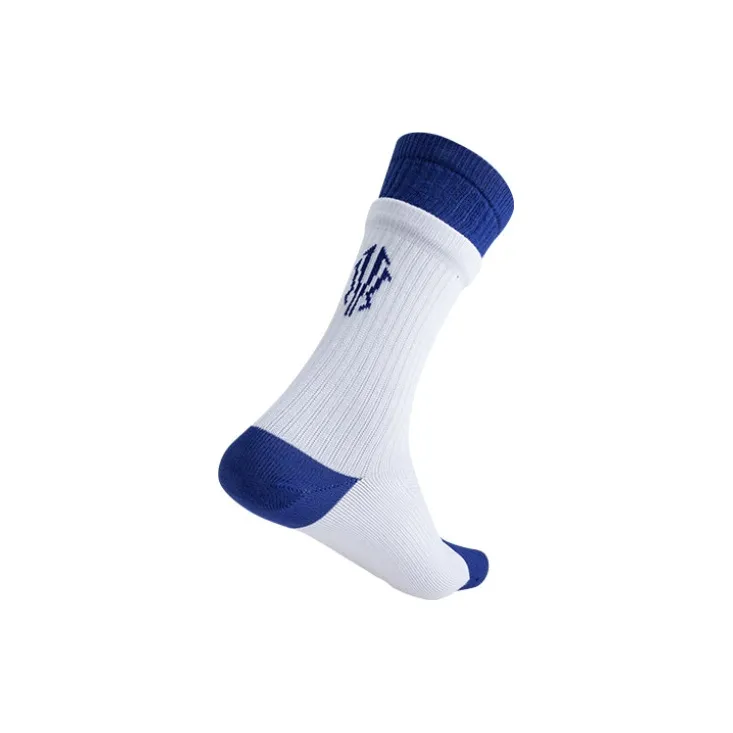 Anta Basketball Collection Knee High Socks Men's 1 Pack Pure White/Sky Blue Stone Blue-1