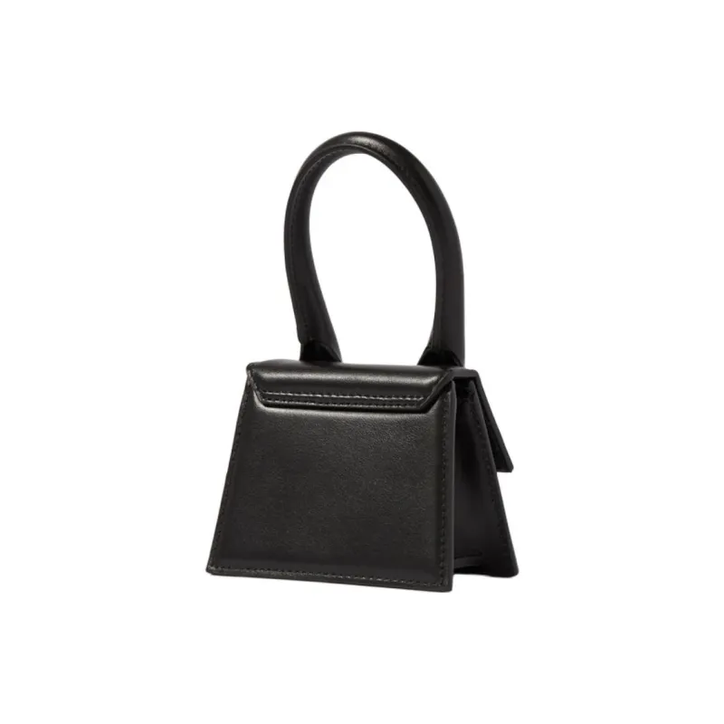 Jacquemus Cow Leather Shoulder Bag Crossbody Bag Handbag Medium Size Women's Black-1