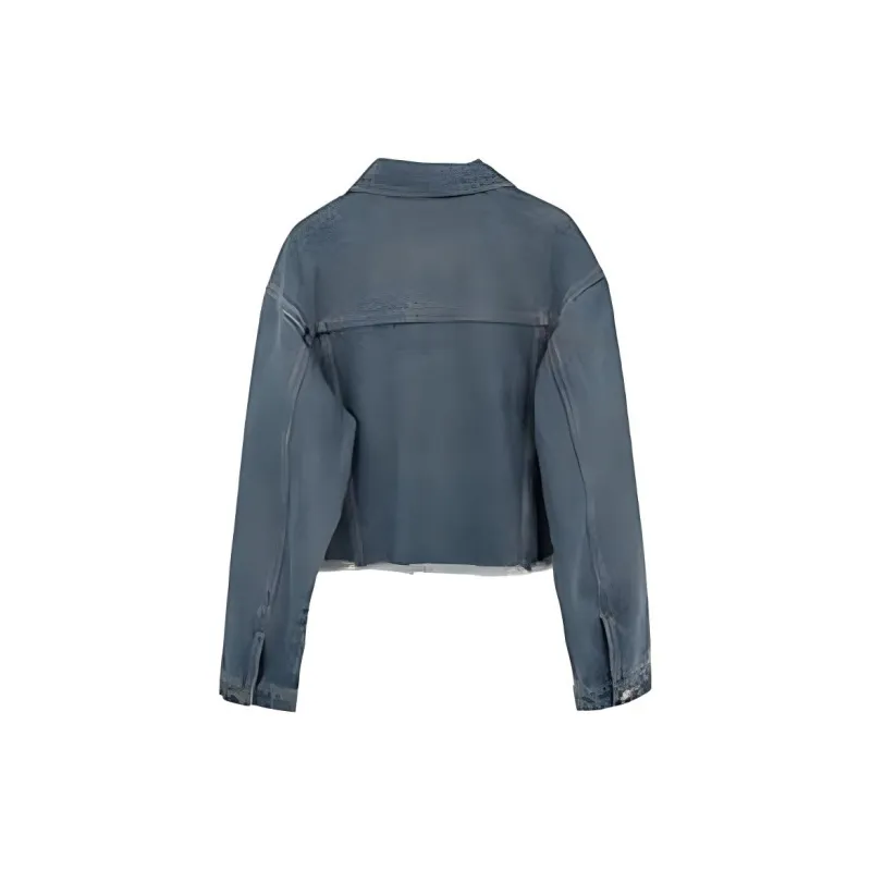 Linjou Denim Jacket Women's Denim Blue-1