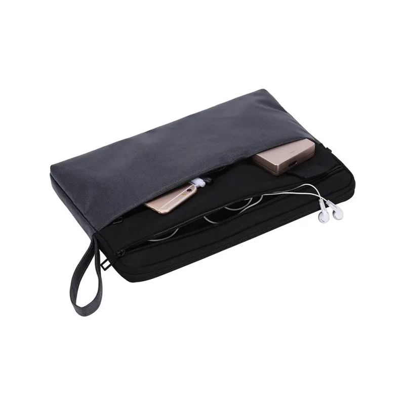 LEXON Polyester Clutch Regular Men's Black & Blue-3
