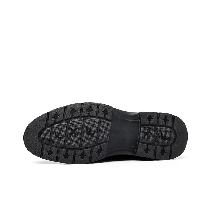 Mulinsen Dress Shoes Men Low Top Black-1