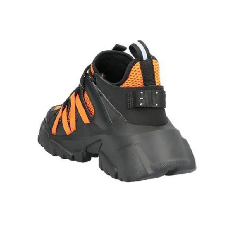 Alexander McQueen Low Top Casual Shoes Men's Orange Black-3
