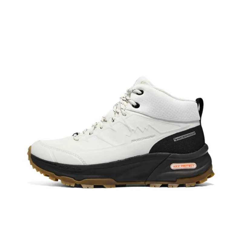 Skechers OUTDOOR Anti Slip Wear Resistant Mid Top Casual Shoes Women's White Black-0