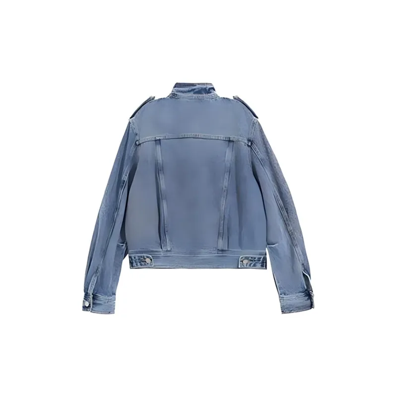 PP Denim Jackets Women's Blue-1
