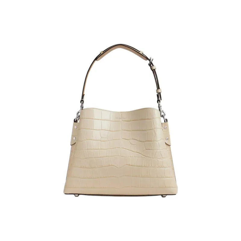 COACH Willow Leather One Shoulder Handbag Tubas Women's Ivory-2